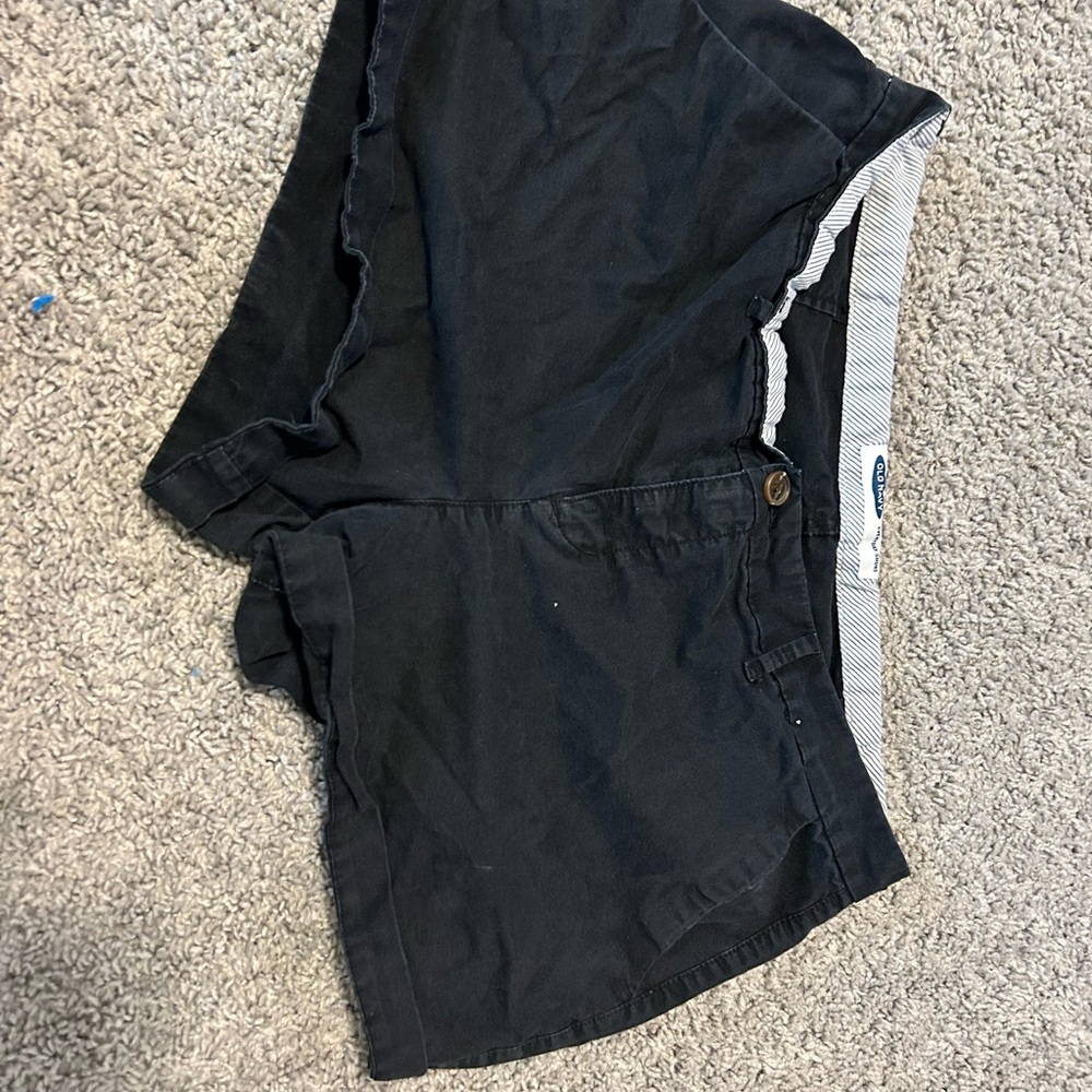 Old Navy Black Flat Front Shorts Casual Style